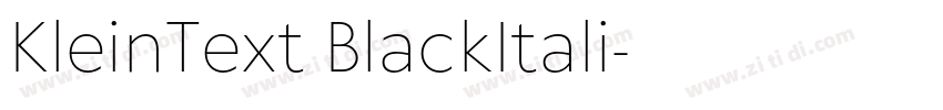 KleinText BlackItali字体转换 KleinText BlackItali字体转换